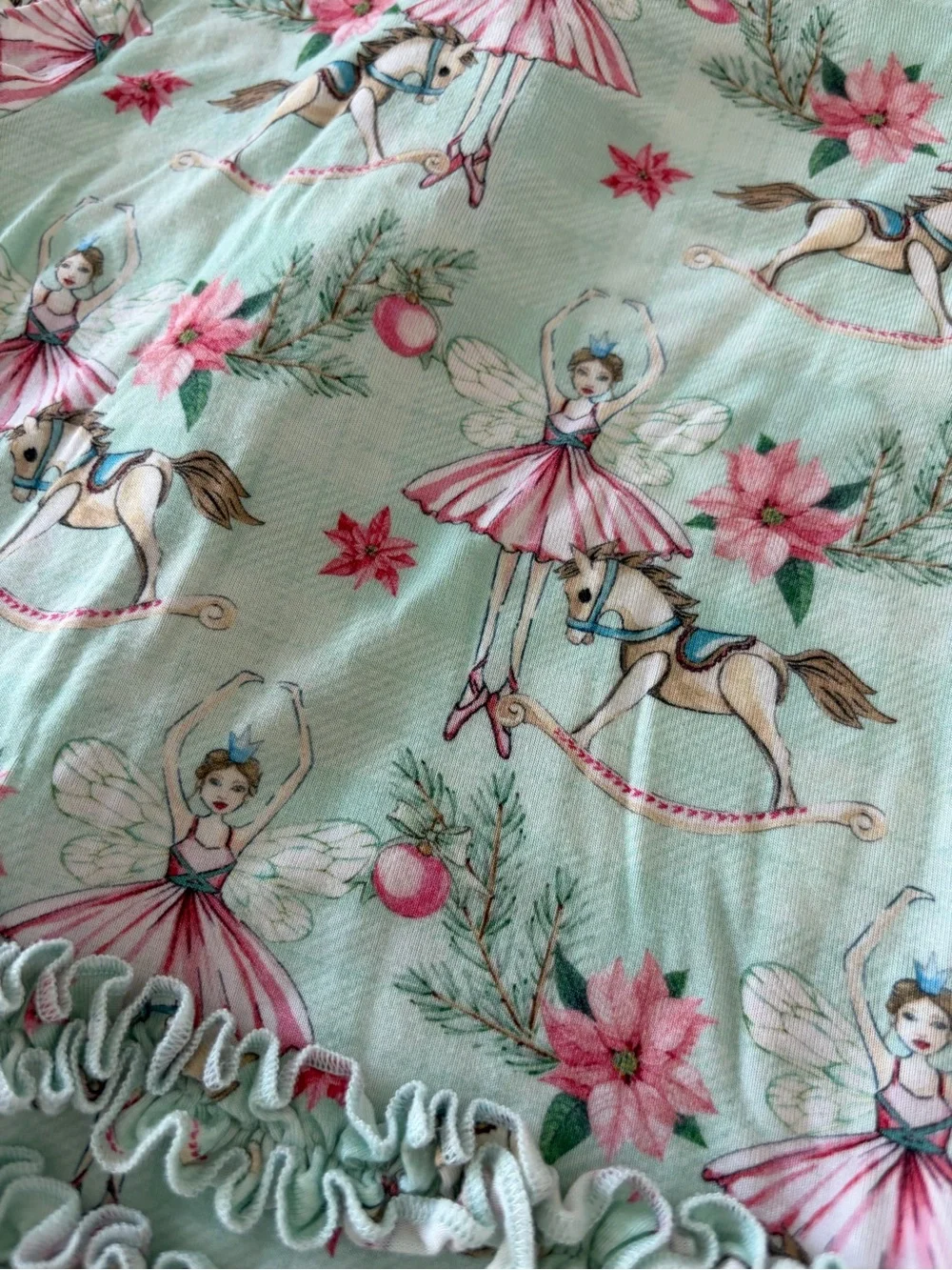 Posh Peanut Ballerina Fairies Ruffle Bamboo Footie Pajama Baby Girl 6-9 Months